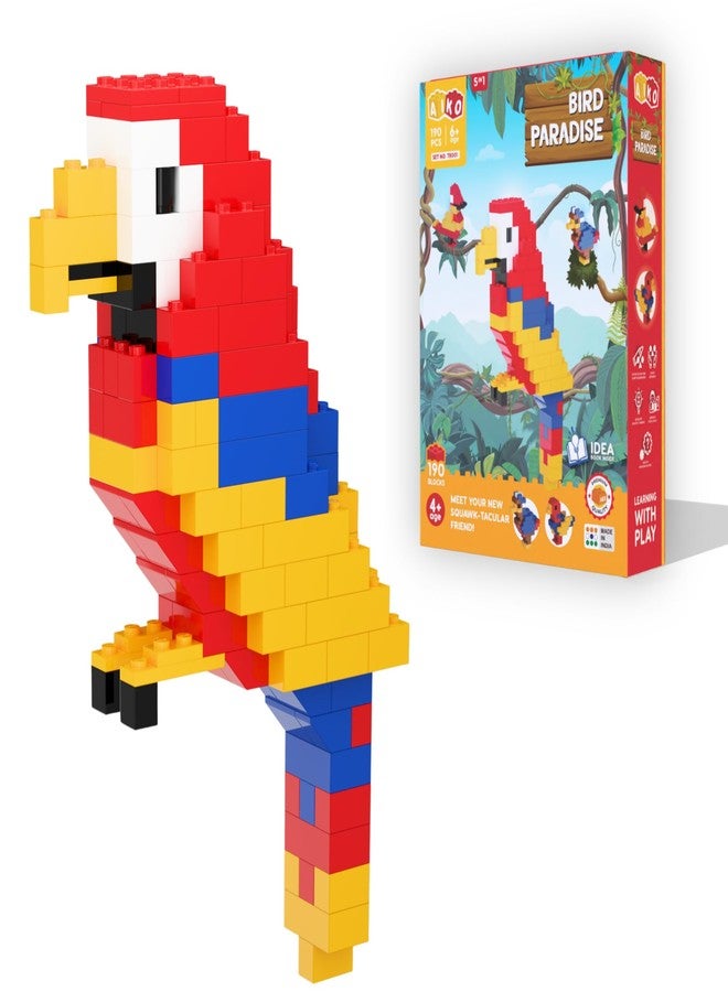 AIKO | Bird Paradise | Build Your Own Bird Garden | STEM Block Toy | Jungle Series| Compatible with Major Brands | Ages 6+ - Image 1